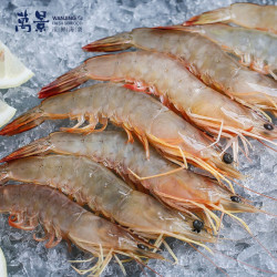 万景 海捕明虾450g/盒 13-15只 海捕 野生 大虾 海水虾 海鲜 生鲜 年货 *2件