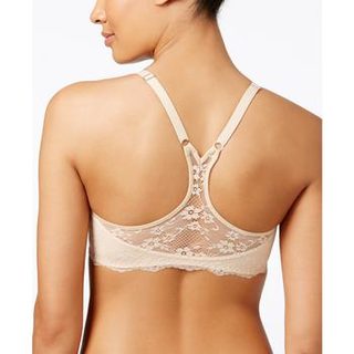 One Fab Fit Lace T-Back Shaping Underwire Front Close Bra 7112