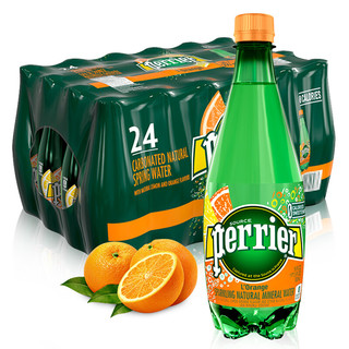 perrier 巴黎水 气泡水 橘子味 500ml*24瓶