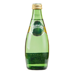perrier 巴黎水 原味含气天然矿泉水气泡水 330ML*24瓶  玻璃瓶