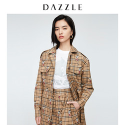 DAZZLE 地素×阿童木联名 女士老花梭织风衣工装外套 2C1F6113N