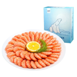 豪鲜品  北极虾熟冻虾 90-120只/kg 净重2.25kg