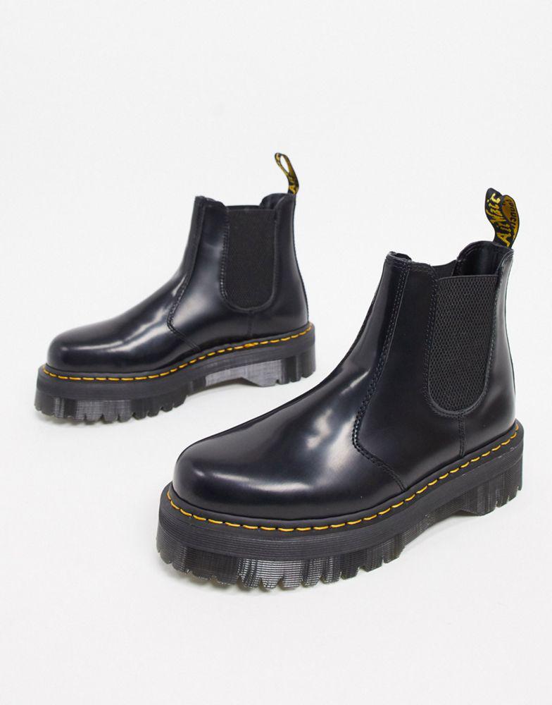 Dr Martens 2976 quad platform chelsea boots in black