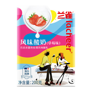 Lacheer 兰雀 风味酸奶 草莓味 200ml*24盒