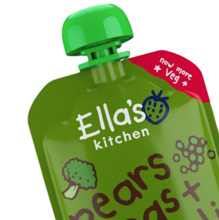 Ella's kitchen 艾拉厨房 营养蔬果系列 有机果泥 英版 3段 西兰花香梨豌豆味 120g