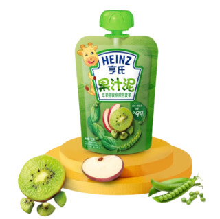 Heinz 亨氏 乐维滋系列 果泥 3段 苹果猕猴桃豌豆菠菜味 120g
