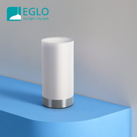 EGLO奥地利 触摸调光台灯 卧室床头灯简约温馨小夜灯小台灯 卡米拉-白色95118C