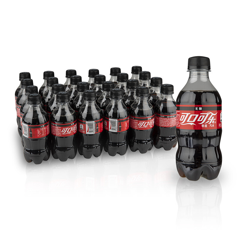 可口可乐 零度 Zero 无糖汽水碳酸饮料 300ml*24瓶 整箱装