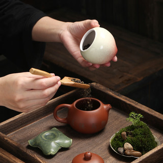 卡沐森 K562 陶瓷茶叶罐 寿桃 2个 粉色