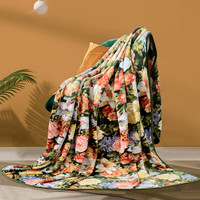 FUANNA 富安娜 繁花锦簇 法兰绒毛毯