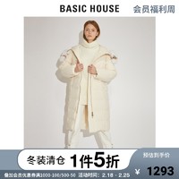 Basic House/百家好女装冬季羽绒服可拆卸毛领时尚外套HTDJ820A