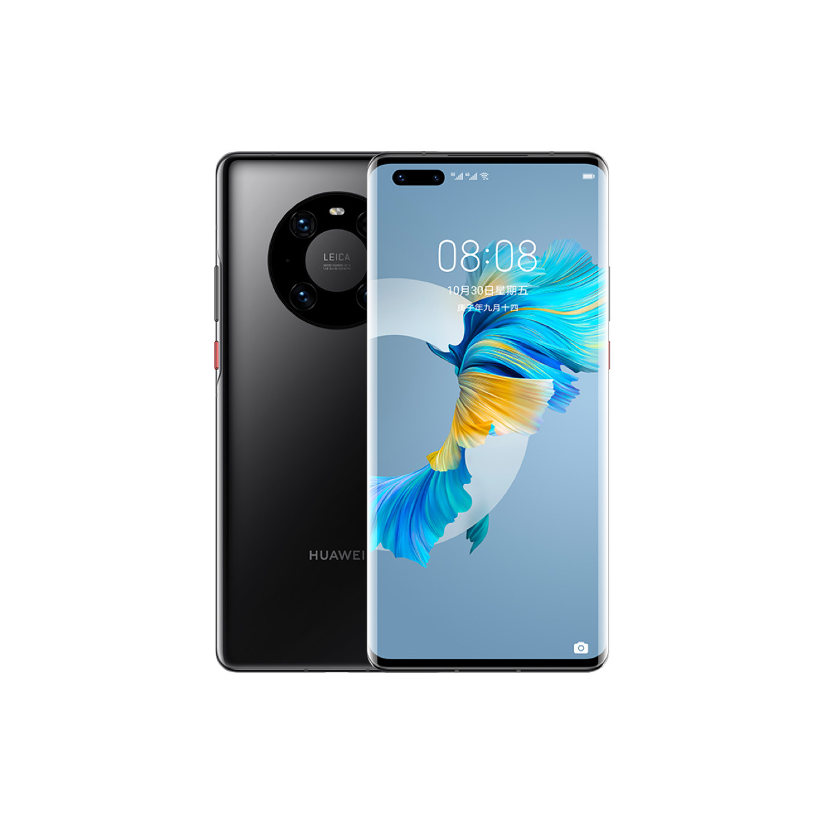 华为mate40pro5g手机亮黑色8256g全网通碎屏险套餐