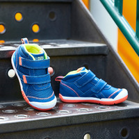 【防滑耐磨】男童鞋新款舒适男小童鞋魔术贴休闲鞋男童运动鞋 27.5 海军蓝色/柠檬色