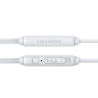 Langsdom 兰士顿 CPN5 半入耳式有线耳机 3.5mm接口 白色