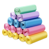 一次性垃圾袋 新料彩色厨房卫生间家用塑料袋200只颜色随机 100只装