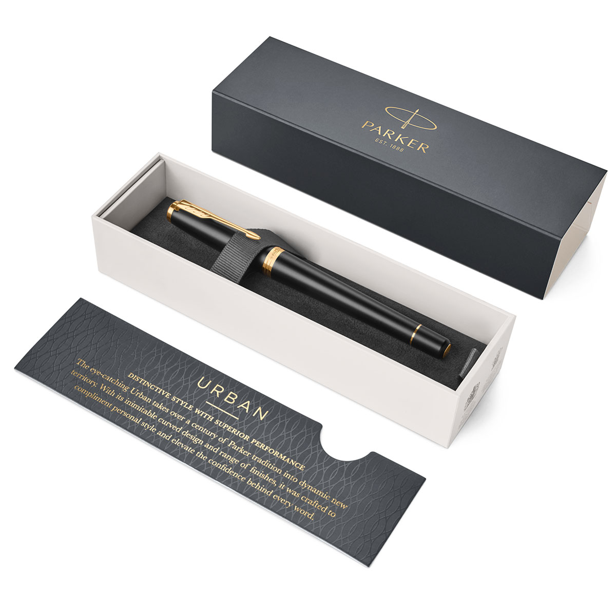 parker派克钢笔磨砂黑杆金夹钢笔05mm明尖