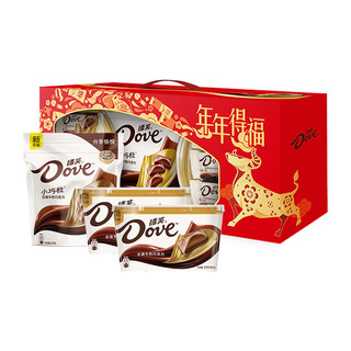 Dove 德芙 牛奶巧克力组合装 588g（牛奶巧克力252g*2袋+牛奶味小巧粒84g）礼盒装