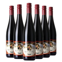 Blaue Quelle 圣母之泉 德国进口红酒 圣母之心 半甜红葡萄酒 750ml*6瓶 整箱装