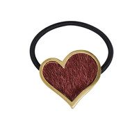 璐菲  8T6682 心形发绳 酒红色