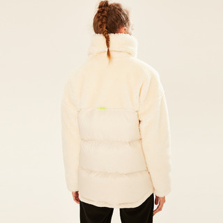 白鸭绒羊羔毛拼接女2020新款时尚潮流运动休闲外套