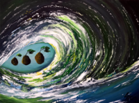 MO 斯皮诺斯丙烯画系列《海浪》原作无框 装饰画挂画