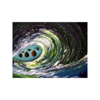  MO 斯皮诺斯丙烯画系列《海浪》原作无框 装饰画挂画