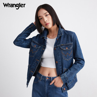 Wrangler威格ICONs系列21春夏女款纯棉牛仔夹克外套W21260E58M75