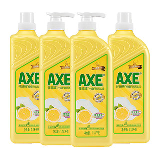 AXE 斧头 柠檬护肤洗洁精 1.18kg*2瓶+1.18kg*2瓶补充装