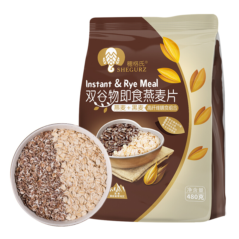 shegurz 穗格氏 双谷物(燕麦 黑麦)即食燕麦片 480g