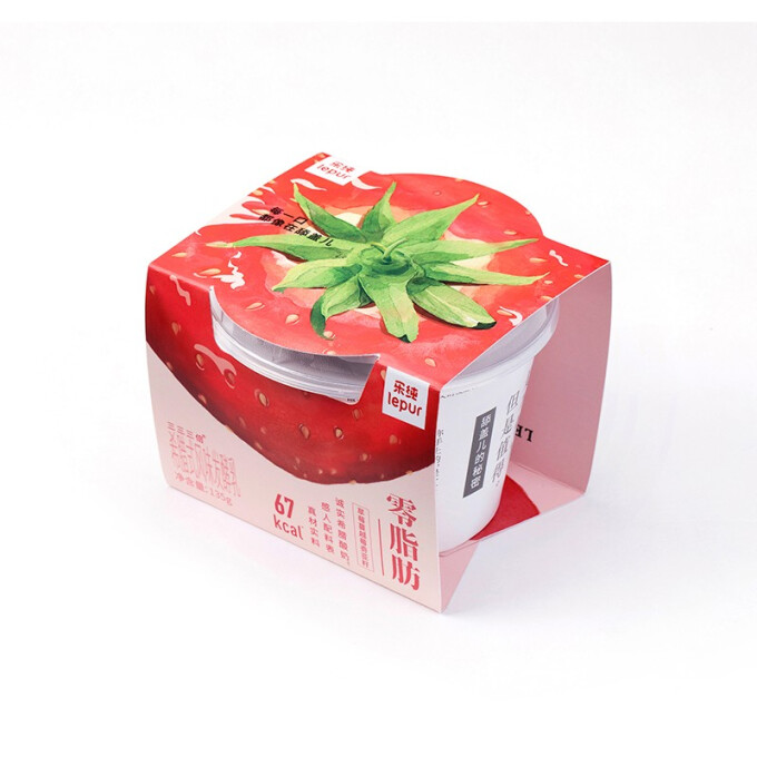 LEPUR 乐纯 零脂肪酸奶 草莓奇亚子味 135g*8盒