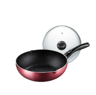 Midea 美的 MP-CJ28WOK301 炒锅(28cm、不粘、铝合金、红色)