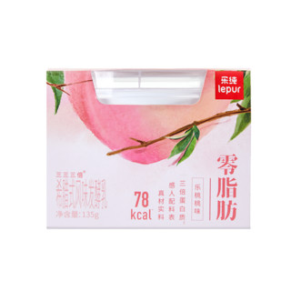 LEPUR 乐纯 零脂肪酸奶 乐桃桃味 135g*8盒