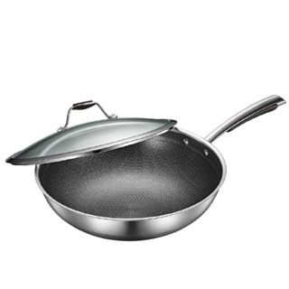 Midea 美的 不花芯系列 MP-CJ32Wok502 炒锅(32cm、不粘、316L不锈钢)