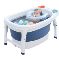 BABY LEGEND 宝贝传奇 婴儿洗澡盆宝宝浴盆新生儿童洗澡桶折叠浴桶可游泳家用泡澡桶大号