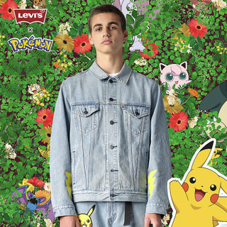 Levi's® x Pokémon 联名系列 男士宝可梦卡通刺绣牛仔夹克