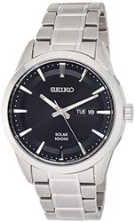 Seiko 精工 太阳能男士手表 不锈钢 带金属表带