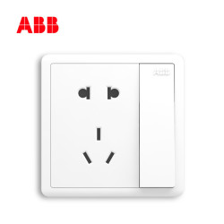 ABB AO225 开关插座面板远致白 3只装