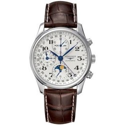 LONGINES 浪琴 名匠系列 L2.673.4.78.3 男士机械手表 40mm 银盘 棕色皮革带 圆形