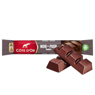 比利时进口克特多金象（Cote d'Or）纯味黑巧克力糖果儿童休闲零食礼物47g/条 *3件