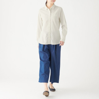 MUJI 无印良品 女士法兰绒长袖衬衫 W9AC506