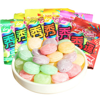 秀逗 台湾进口糖特别酸味糖果6种口味多包装 整蛊怀旧网红零食品 综合6口味15g*12包   每样2包