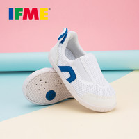 IFME日本机能童鞋一脚蹬幼儿园入园鞋透气小白鞋网面新款4-7岁室内鞋SC-0002