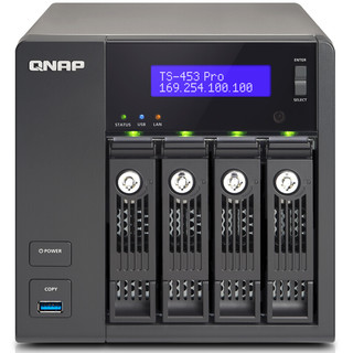 QNAP 威联通 TS-453 Pro 4盘位NAS（J1900、8GB）