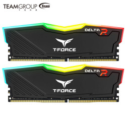 十铨(Team)32G(16G*2)DDR4 3200频率 台式机内存条 Delta系列 RGB灯条
