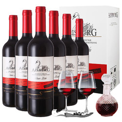 爱仕堡 法国原瓶进口 仙鹅 干红葡萄酒整箱 750ml*6 瓶装（送酒具）