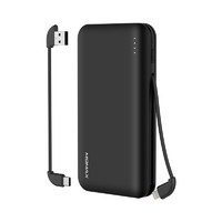 MOMAX 摩米士 IP66 移动电源数据线二合一 风暴黑 10000mAh Type-C 10W