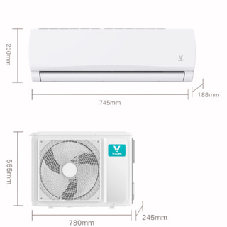 VIOMI 云米 icool系列 KFRd-26GW/Y4PF2-D3 三级能效 壁挂式空调 1匹