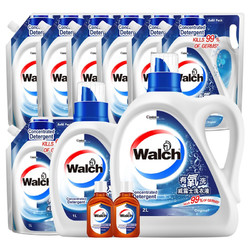 Walch 威露士 洗衣液套装 20.24斤（原味瓶装2kg和1kg+原味袋装1kgx7+消毒液60mlx2）