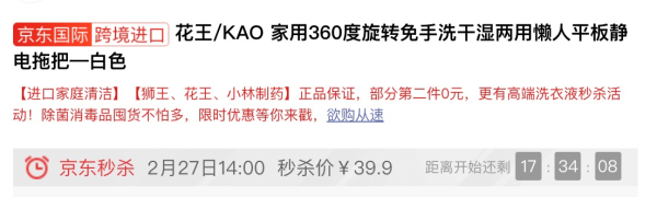Kao 花王 除尘平板拖把
