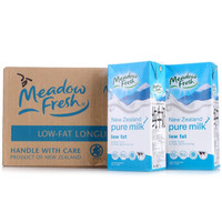新西兰纽麦福3.5g蛋白质部分脱脂纯牛奶低脂高钙1L*12盒 *2件